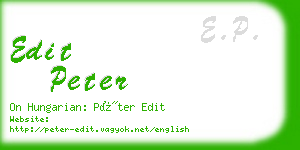 edit peter business card